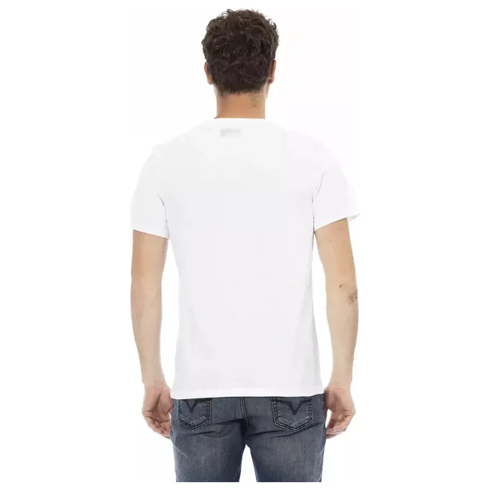 Bikkembergs White Cotton Men T-Shirt Bikkembergs Dark Slate Gray