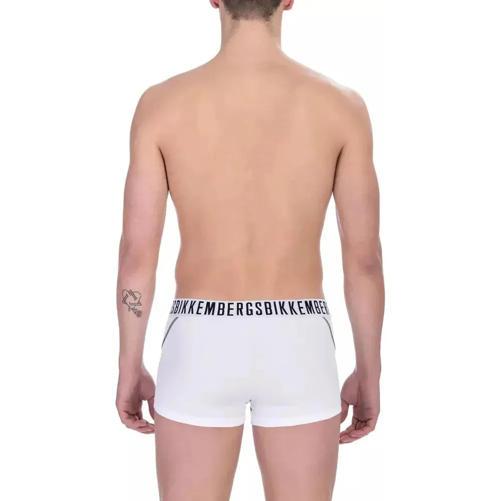 Bikkembergs White Cotton Men's Underwear Trunk Set MAN UNDERWEAR Bikkembergs Tan