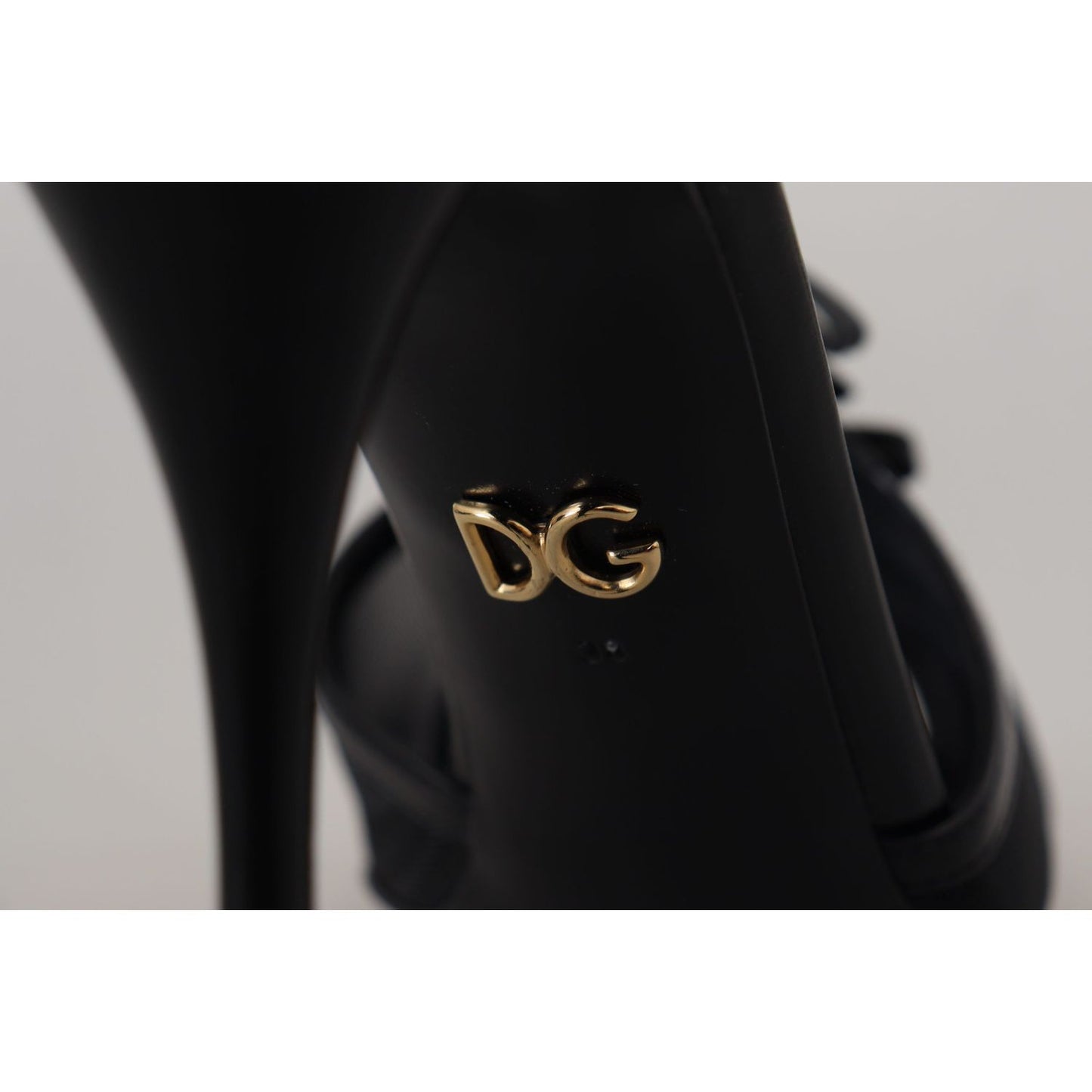 Dolce & Gabbana Elegant Black Stiletto Heeled Sandals Dolce & Gabbana Black