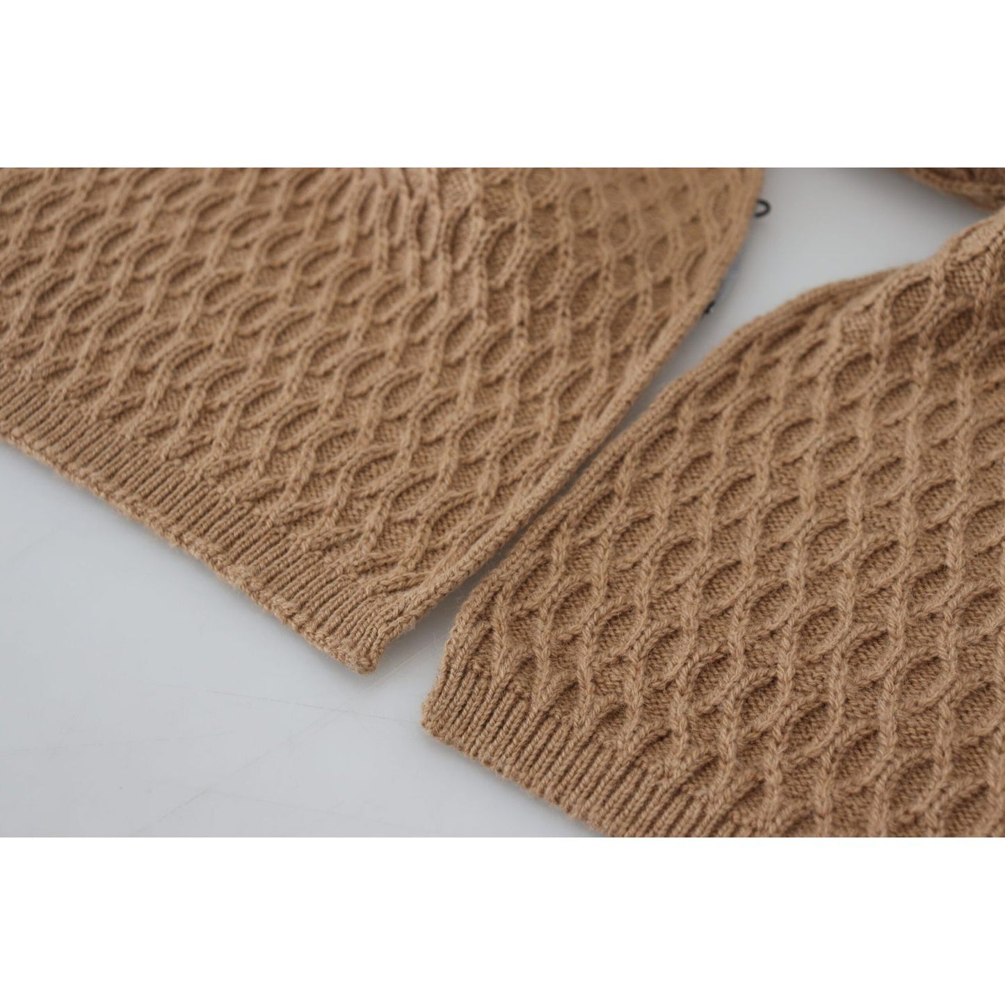 Dolce & Gabbana Elegant Dark Brown Knitted Scarf Dolce & Gabbana Dim Gray
