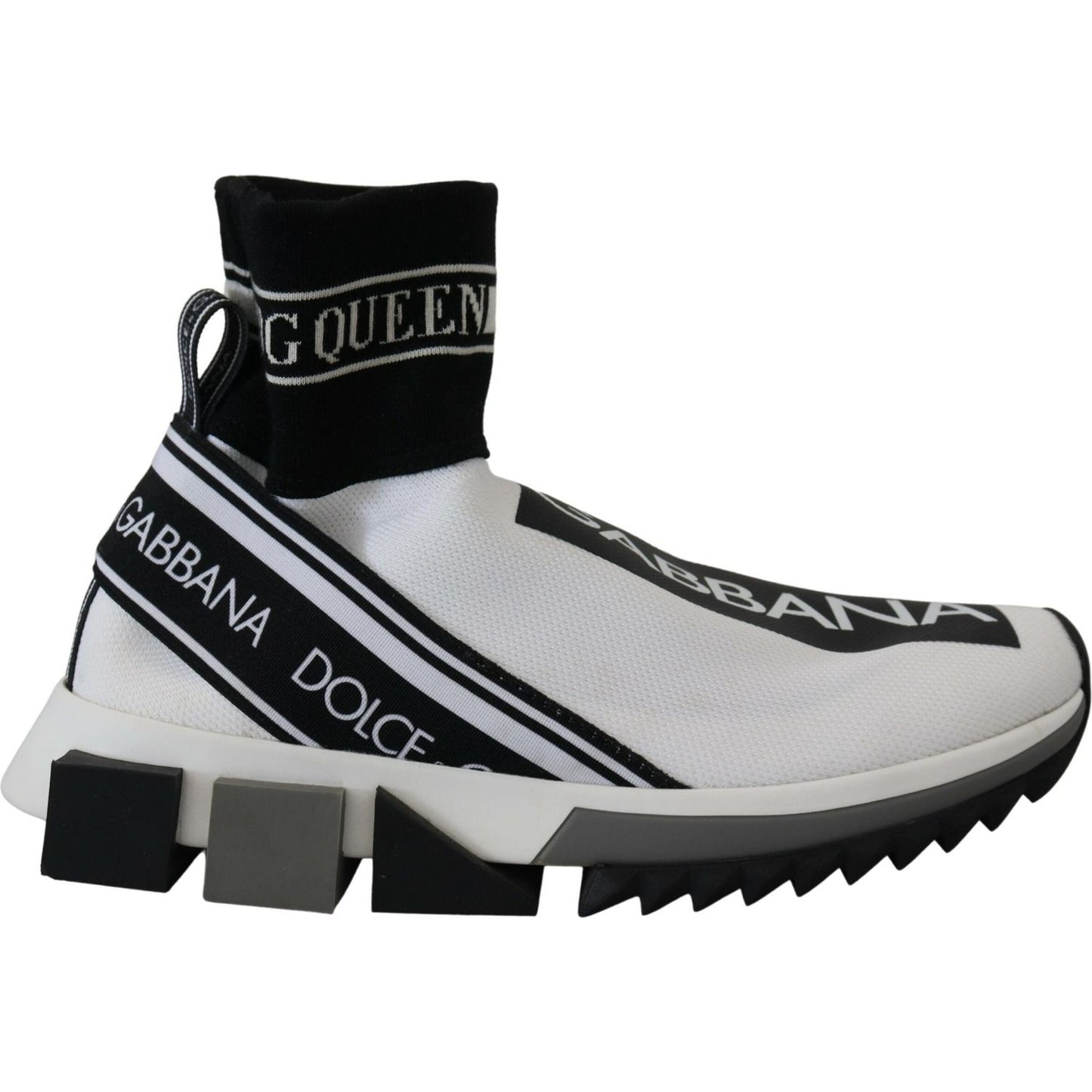 Dolce & Gabbana Chic Black and White Sorrento Slip-On Sneakers Dolce & Gabbana Black