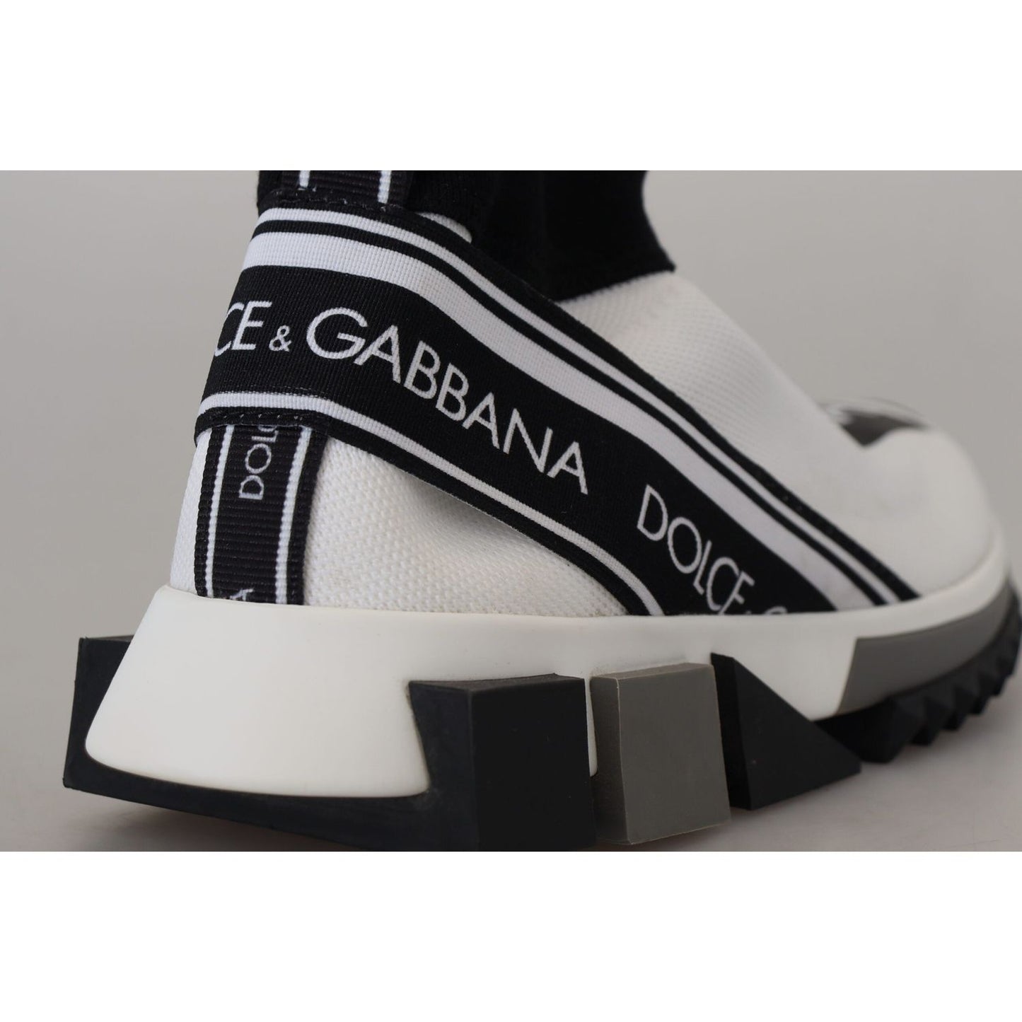 Dolce & Gabbana Chic Black and White Sorrento Slip-On Sneakers Dolce & Gabbana Dark Gray