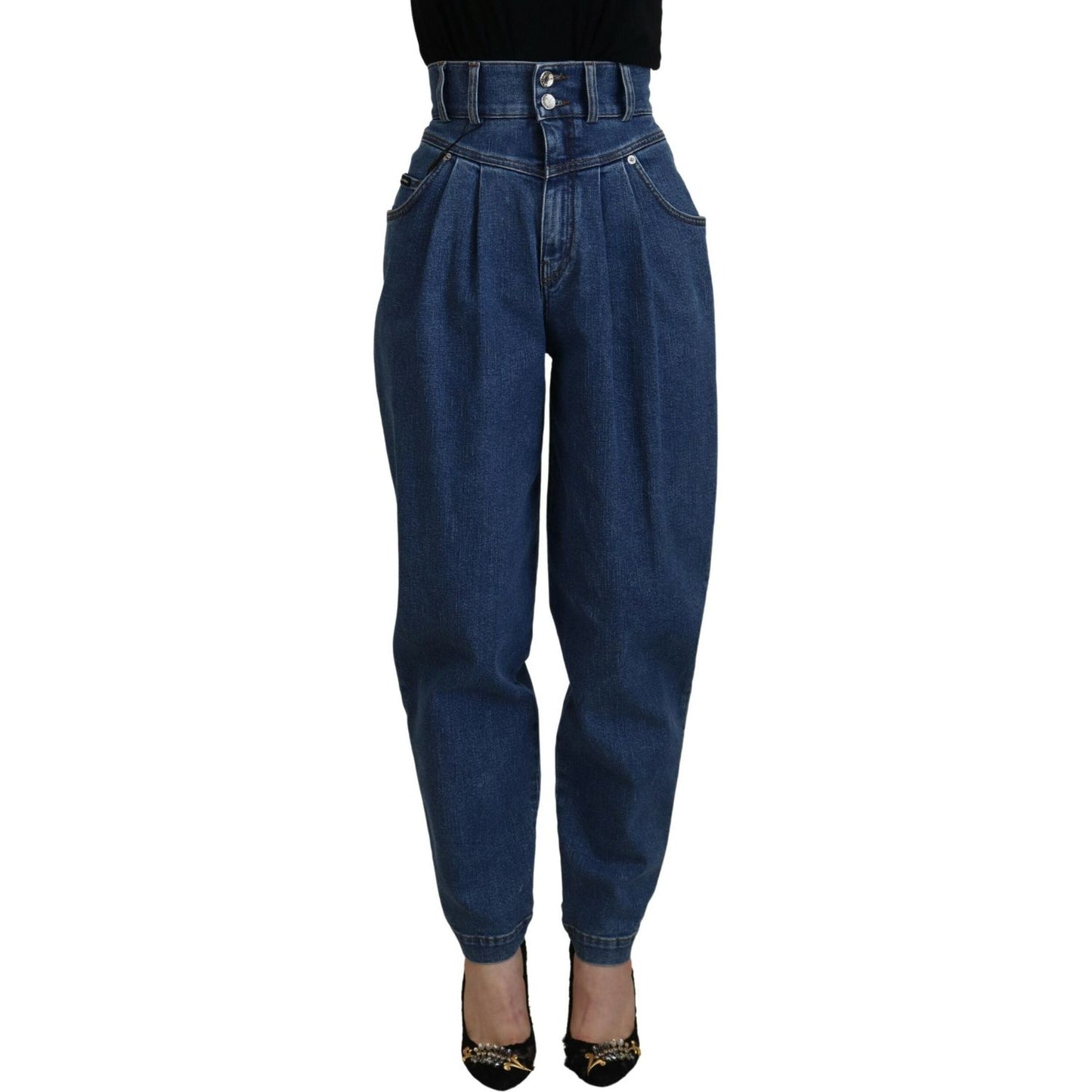 Dolce & Gabbana Elegant High Waist Blue Jeans Dolce & Gabbana Dark Slate Gray