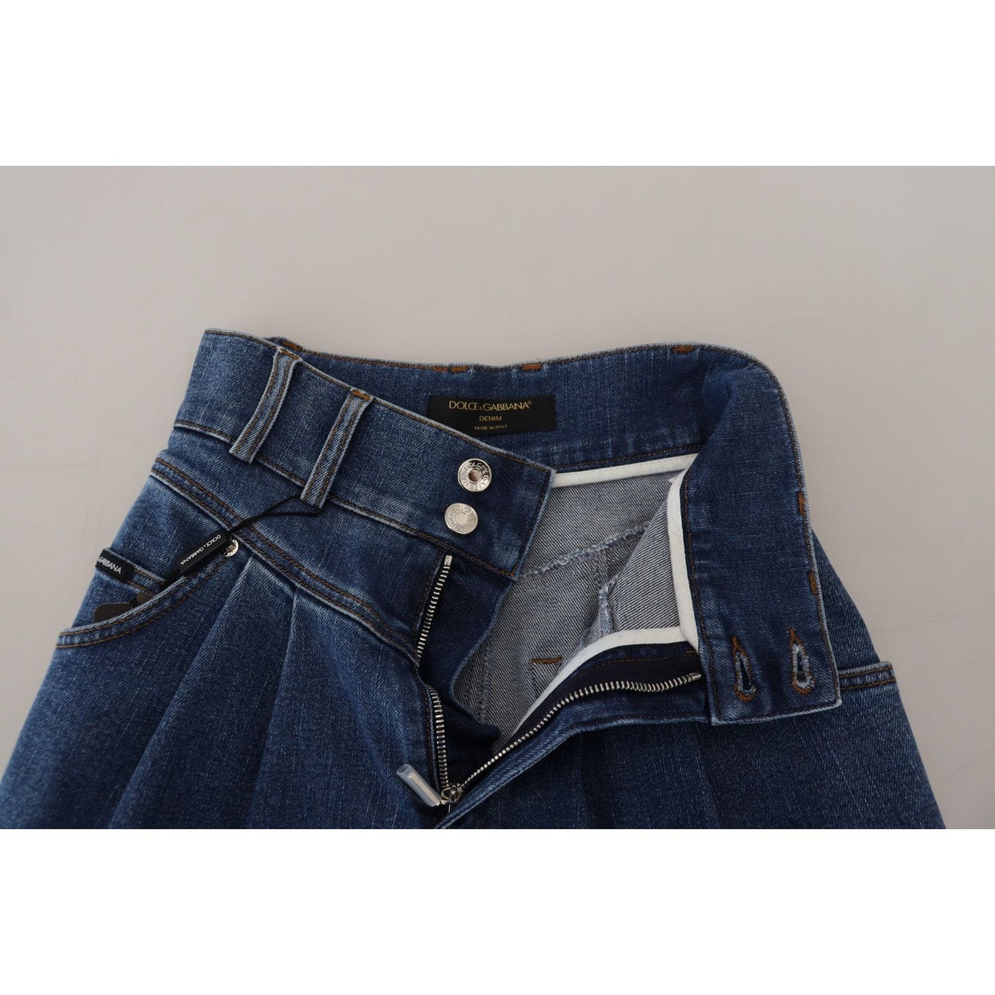 Dolce & Gabbana Elegant High Waist Blue Jeans Dolce & Gabbana Dark Slate Gray