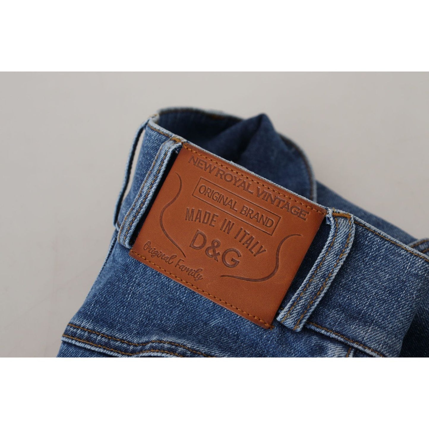 Dolce & Gabbana Elegant High Waist Blue Jeans Dolce & Gabbana Gray