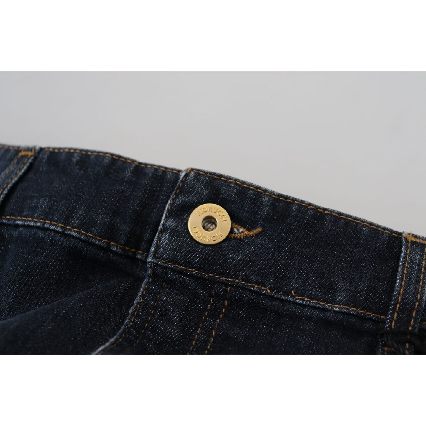 Fiorucci Chic Mid Waist Dark Blue Denim Skirt Fiorucci Gray