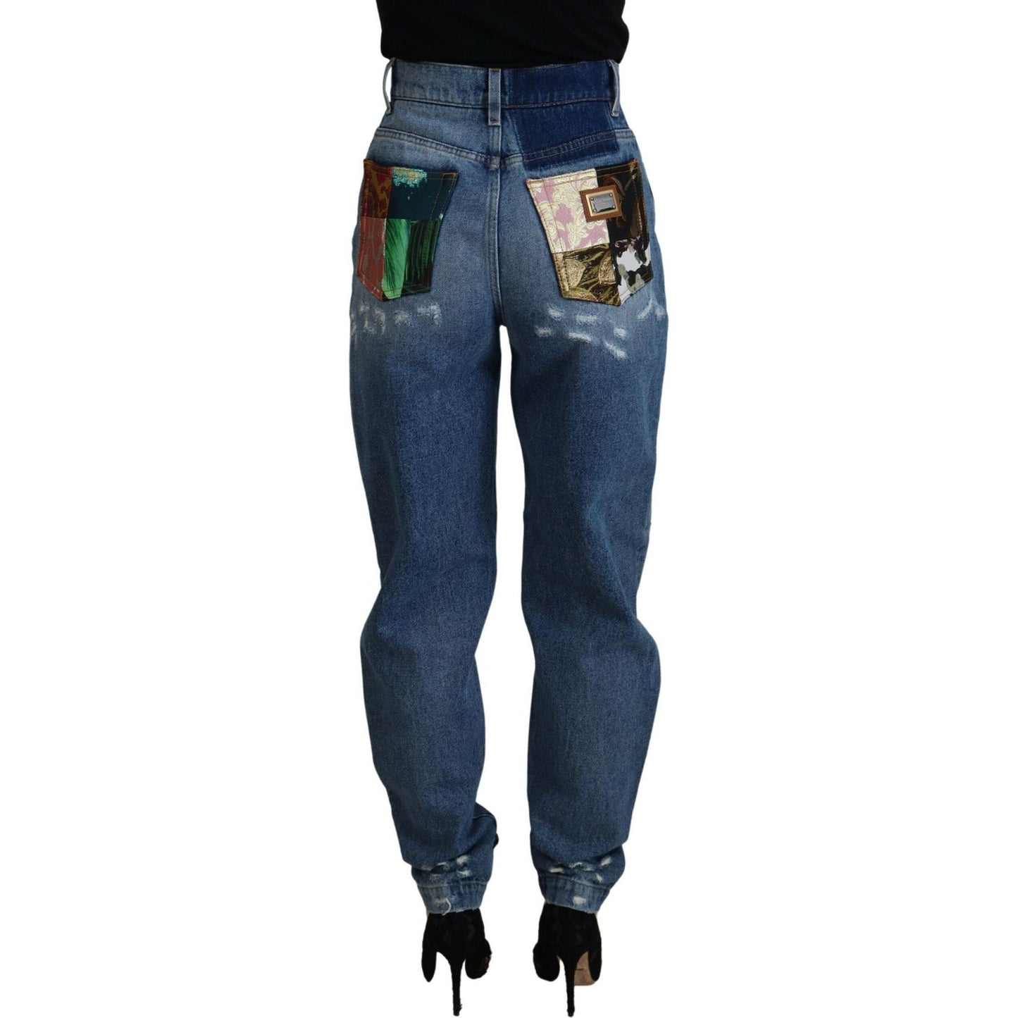 Dolce & Gabbana Elegant High Waist Skinny Jeans Dolce & Gabbana Dark Slate Gray