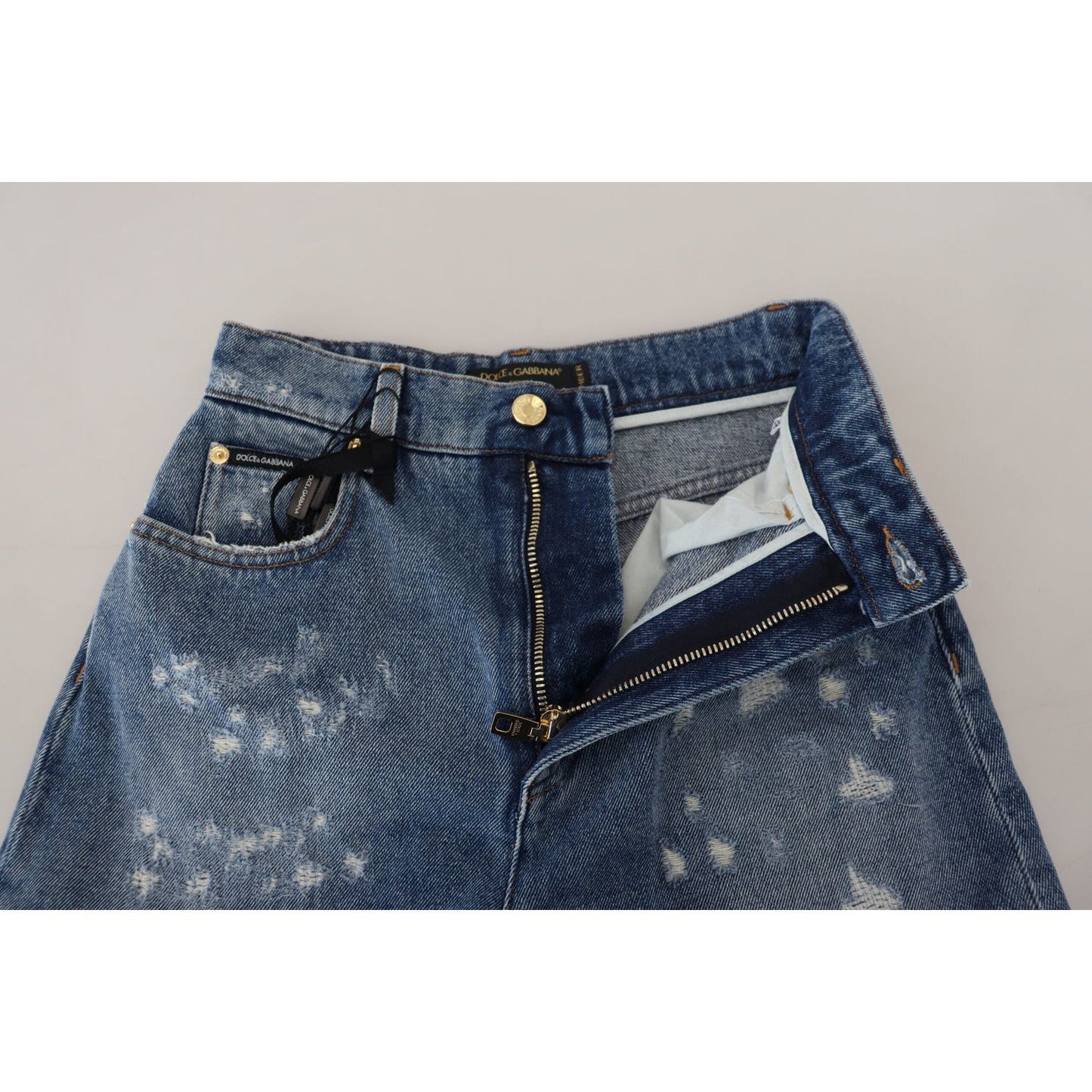 Dolce & Gabbana Elegant High Waist Skinny Jeans Dolce & Gabbana Gray
