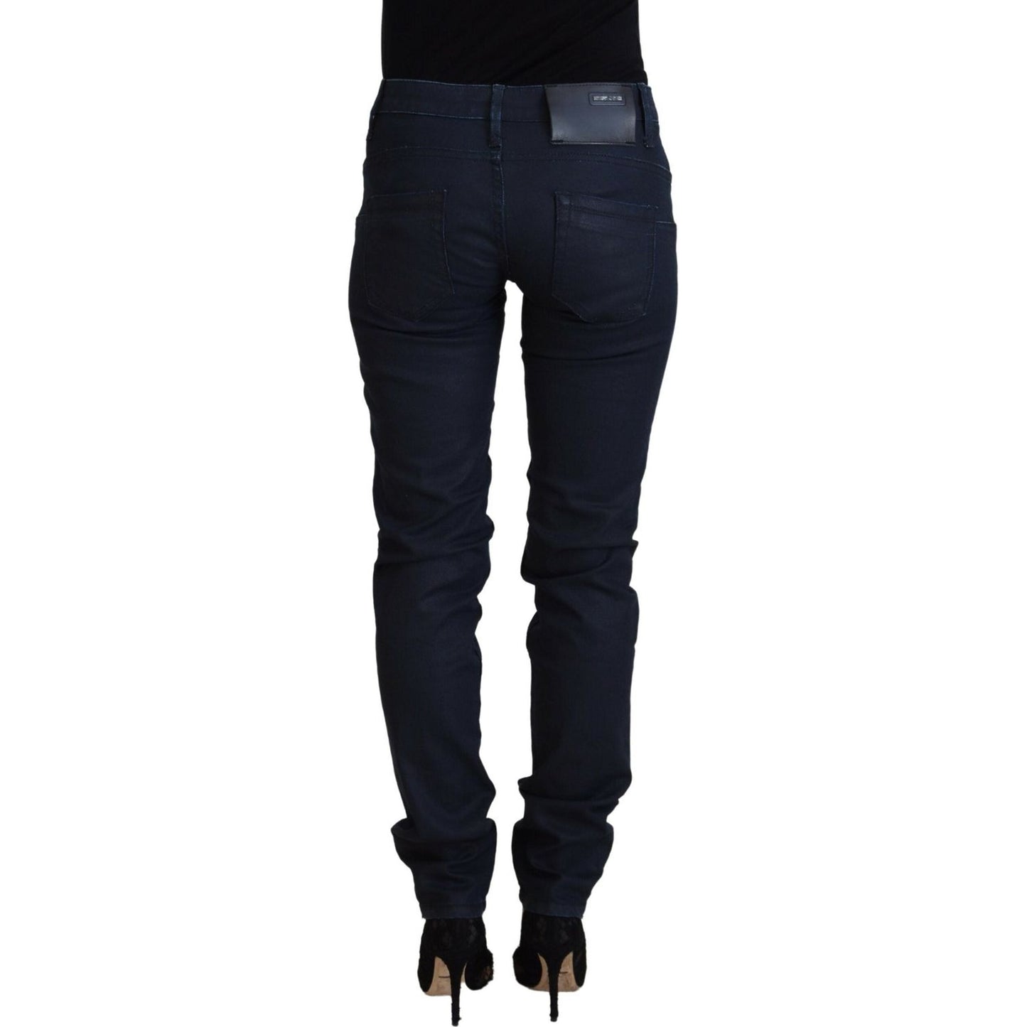 Acht Chic Low Waist Skinny Denim Extravaganza Acht Black