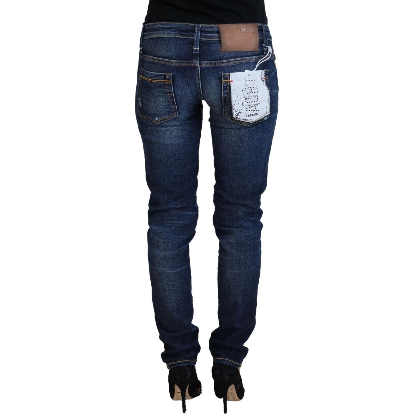 Acht Chic Low Waist Designer Skinny Jeans Acht Dark Slate Gray