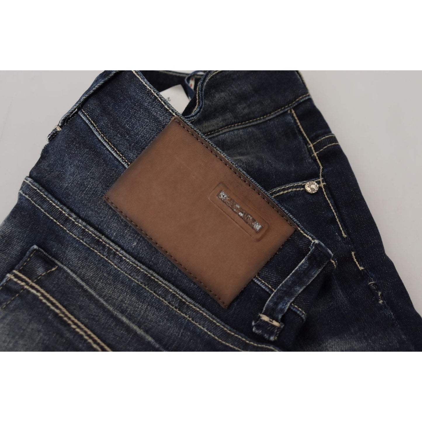 Acht Chic Blue Washed Skinny Low Waist Jeans Acht Dark Slate Gray