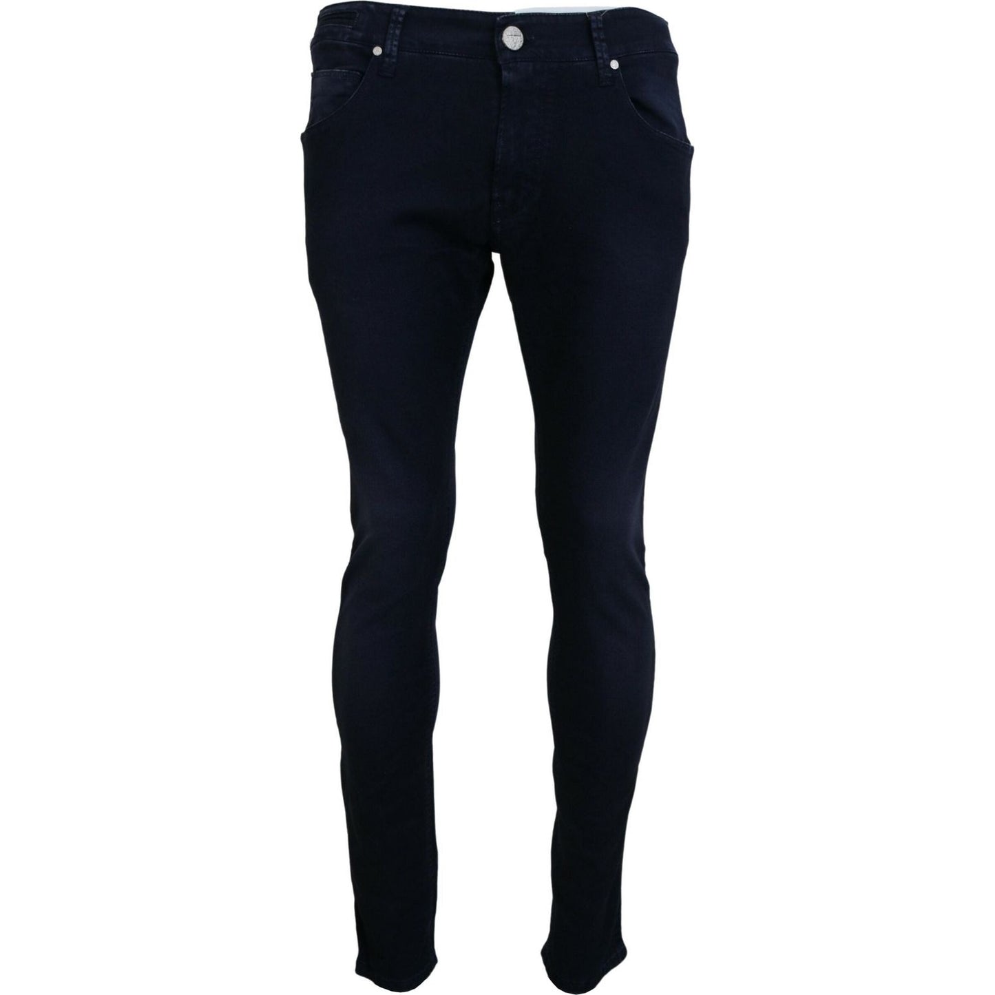 Acht Sophisticated Tapered Denim Jeans Acht Black