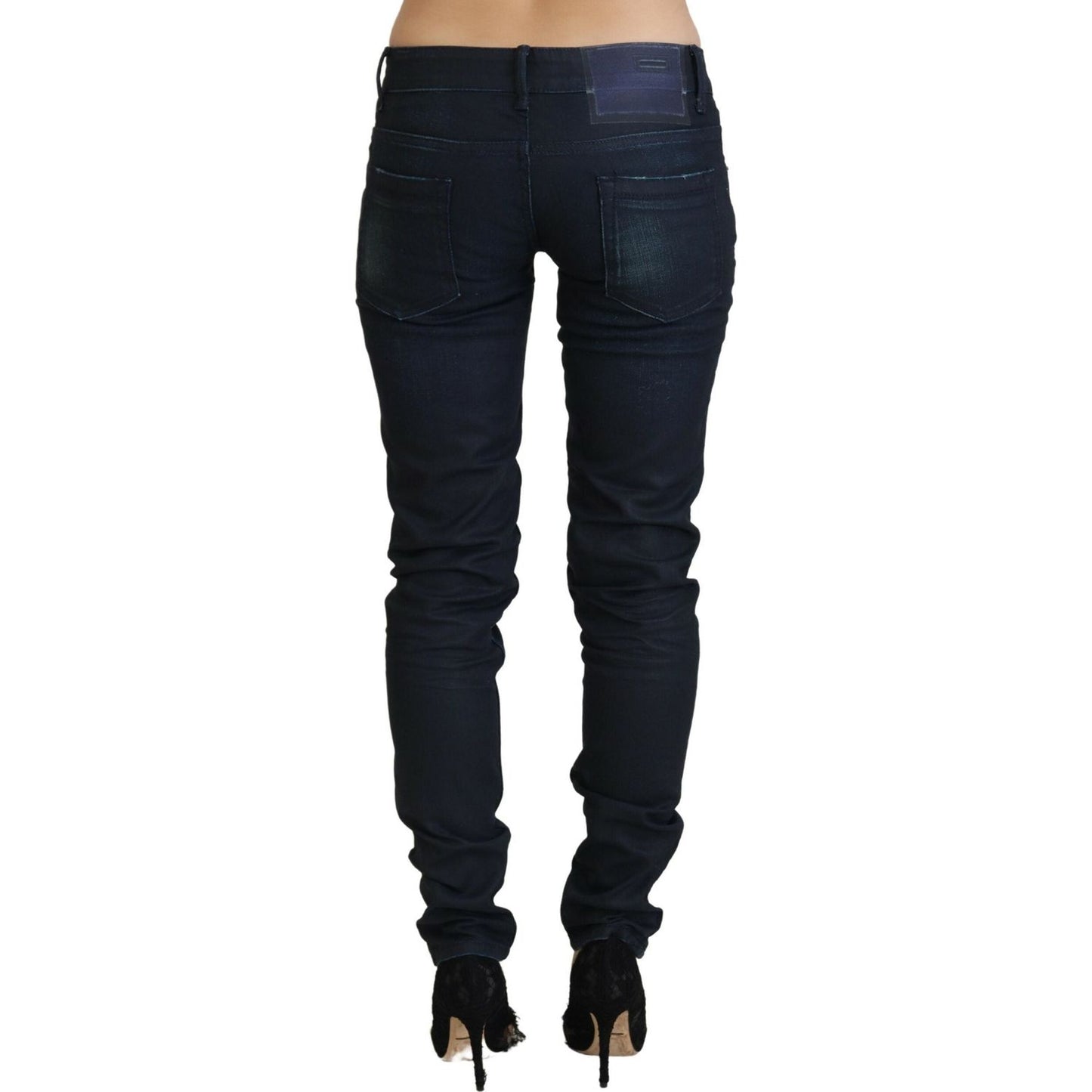 Acht Slim Fit Cotton Denim Jeans Acht Black