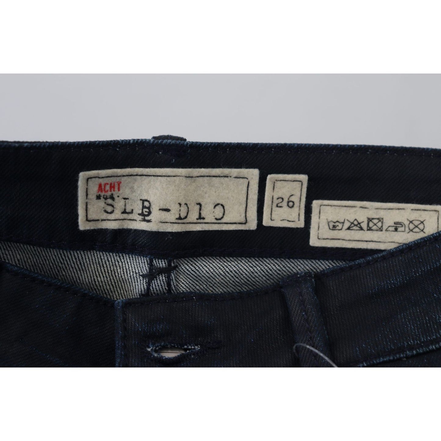 Acht Slim Fit Cotton Denim Jeans Acht Black