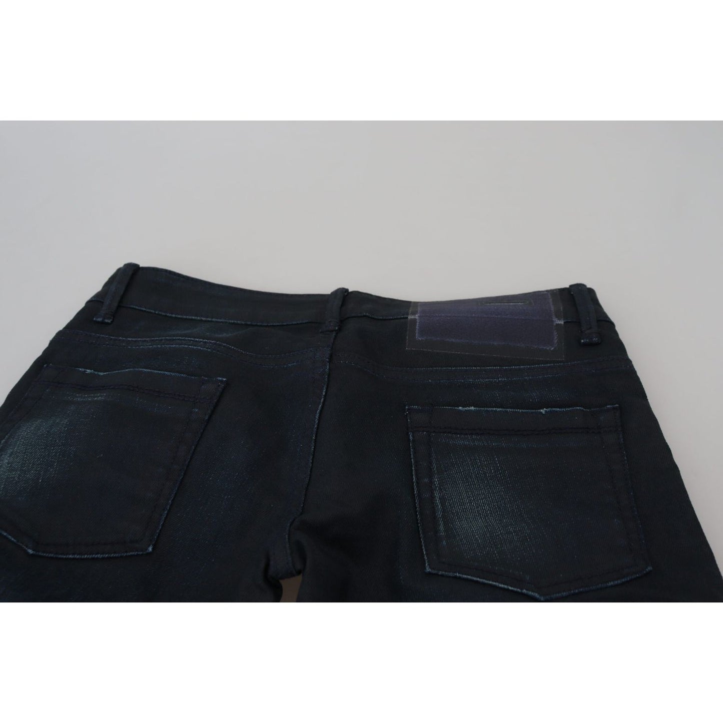 Acht Slim Fit Cotton Denim Jeans Acht Black