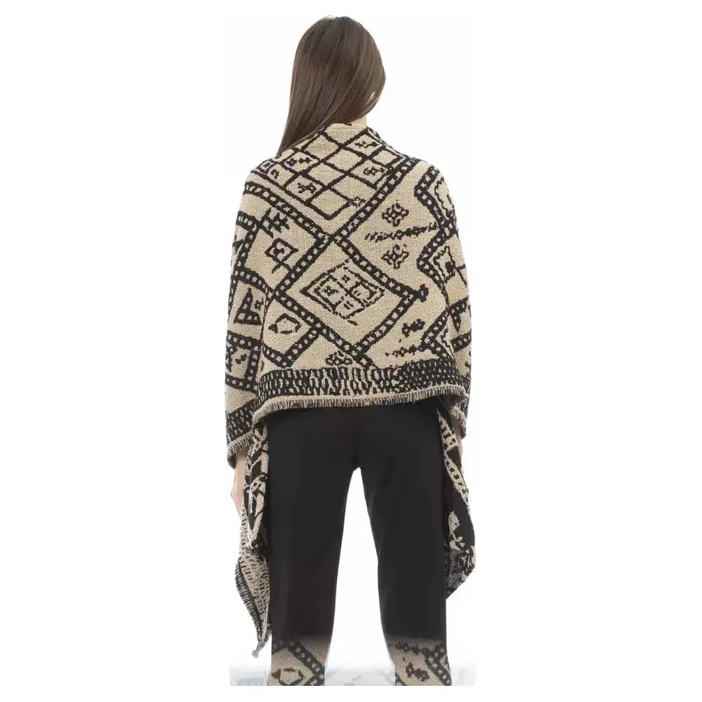 Alpha Studio Brown Wool Women Scarf Alpha Studio Gray