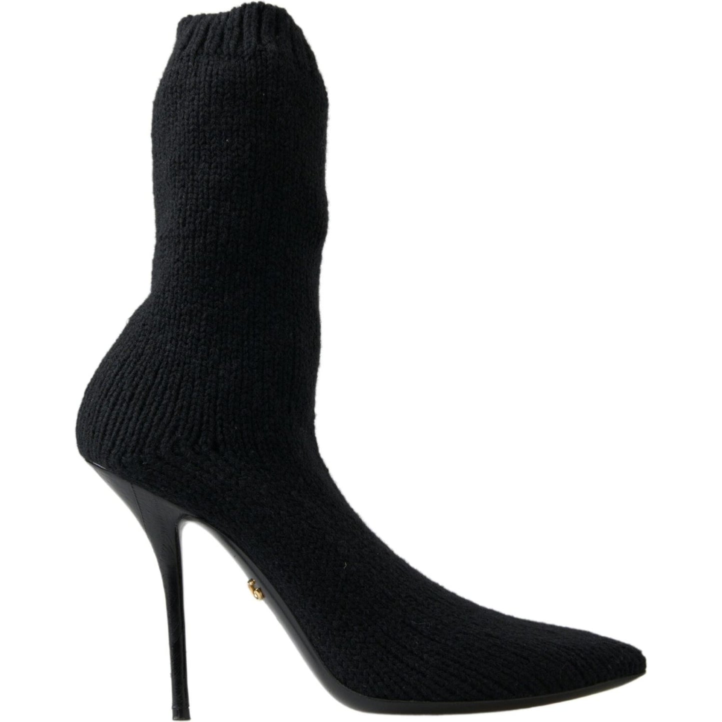 Dolce & Gabbana Elegant Black Viscose Mid-Calf Boots Dolce & Gabbana Black