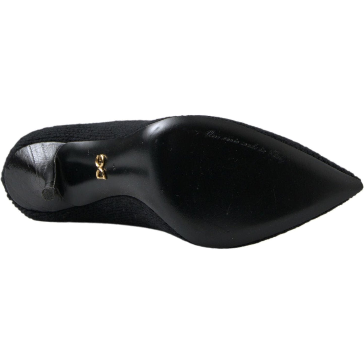 Dolce & Gabbana Elegant Black Viscose Mid-Calf Boots Dolce & Gabbana Black
