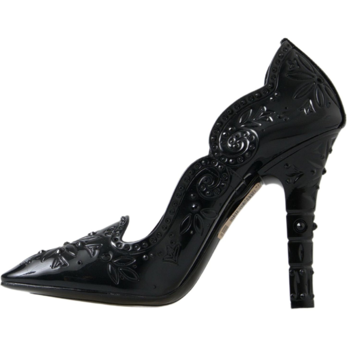 Dolce & Gabbana Elegant Black Crystal Cinderella Pumps Dolce & Gabbana Black