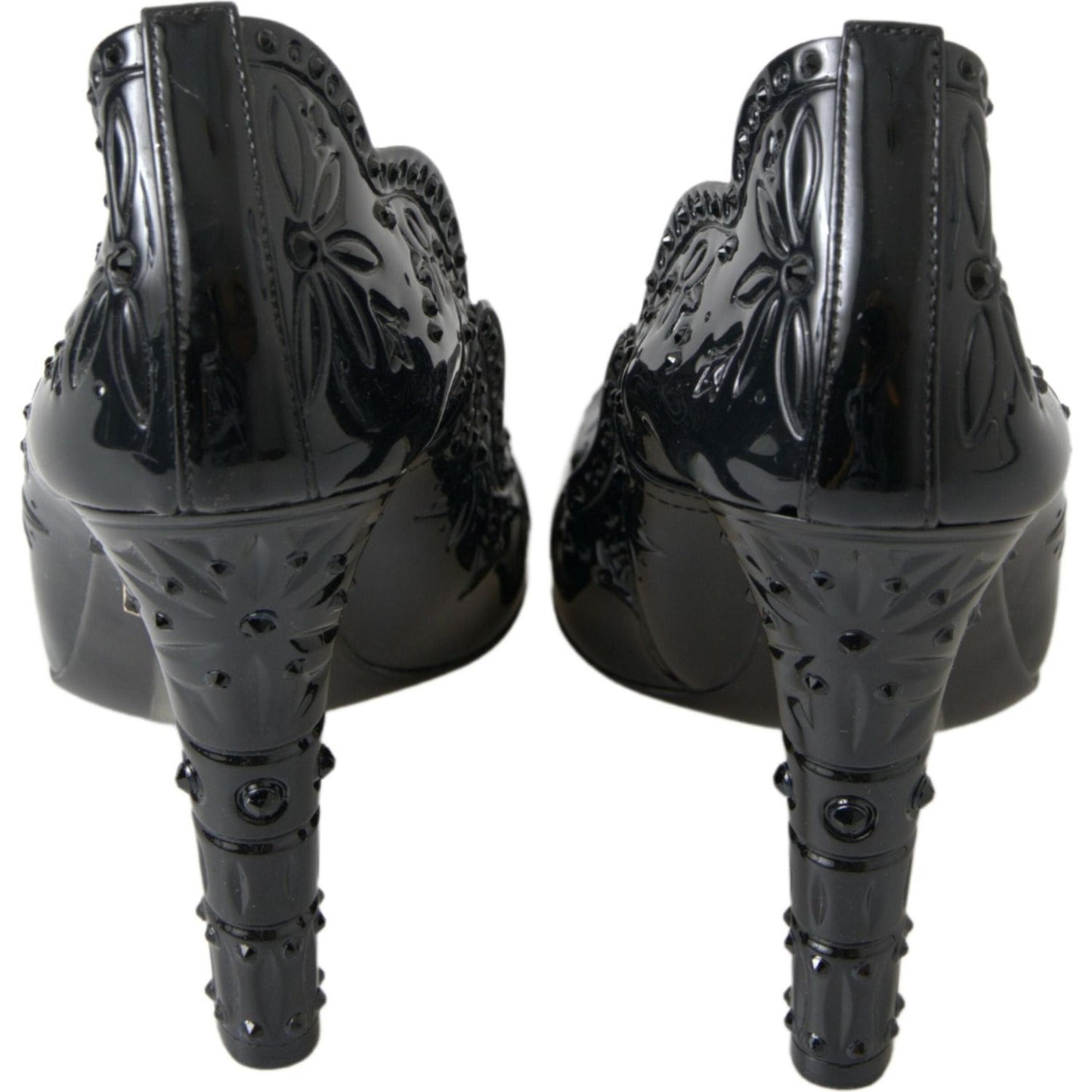 Dolce & Gabbana Elegant Black Crystal Cinderella Pumps Dolce & Gabbana Dark Slate Gray