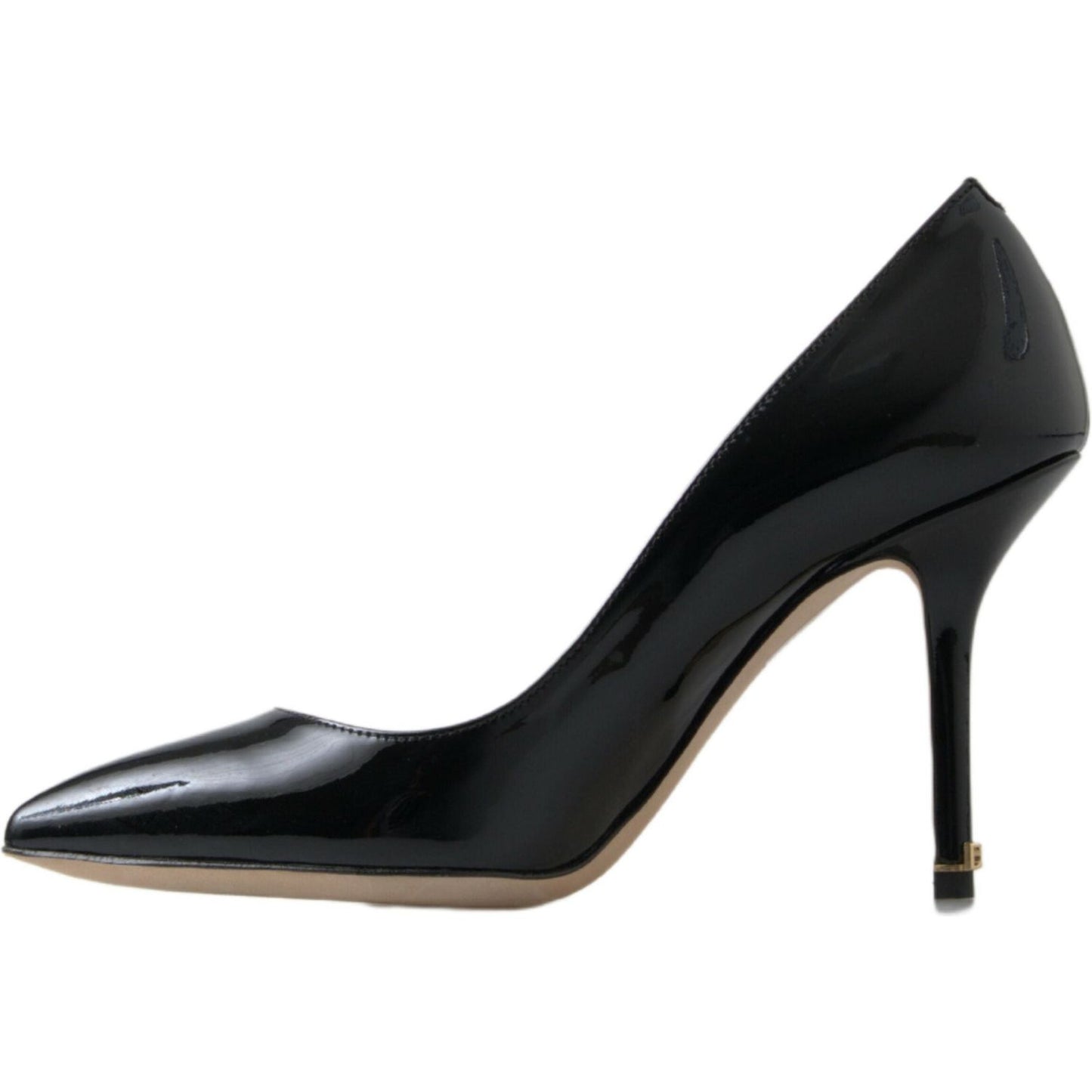 Dolce & Gabbana Elegant Patent Leather Heels Pumps Dolce & Gabbana Black