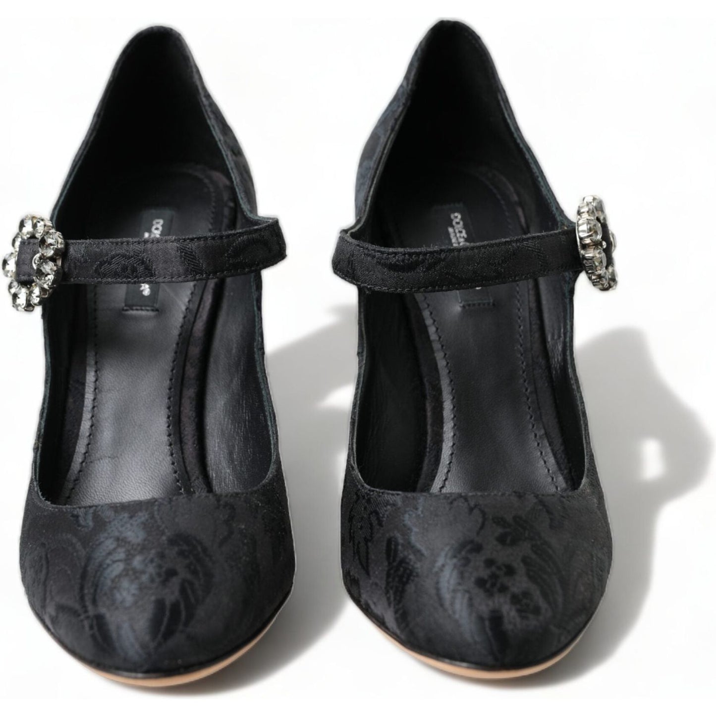 Dolce & Gabbana Chic Black Brocade Mary Janes Pumps Dolce & Gabbana Dark Slate Gray