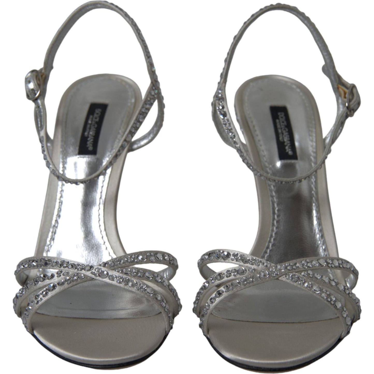 Dolce & Gabbana Elegant Crystal Embellished Heels Sandals Dolce & Gabbana Dim Gray