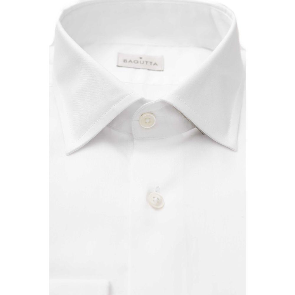Bagutta White Cotton Men's Shirt Bagutta Lavender