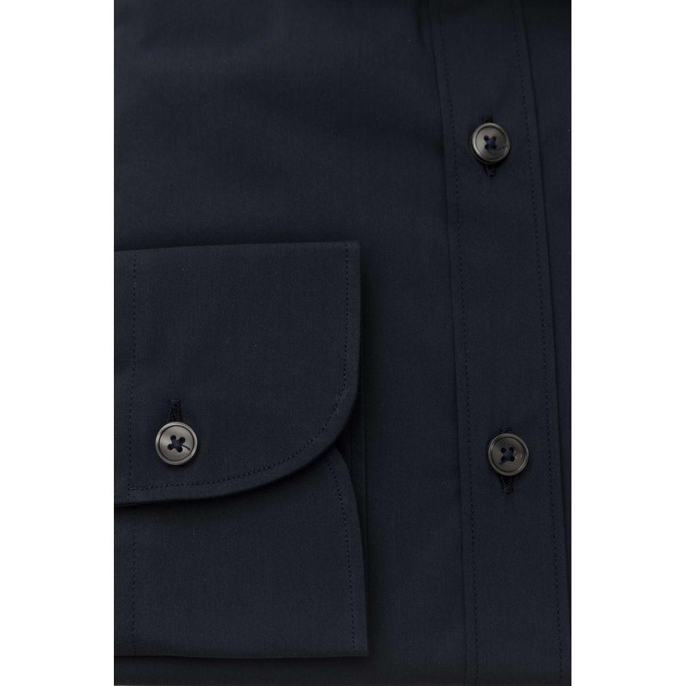 Bagutta Blue Cotton Men's Shirt Bagutta Black