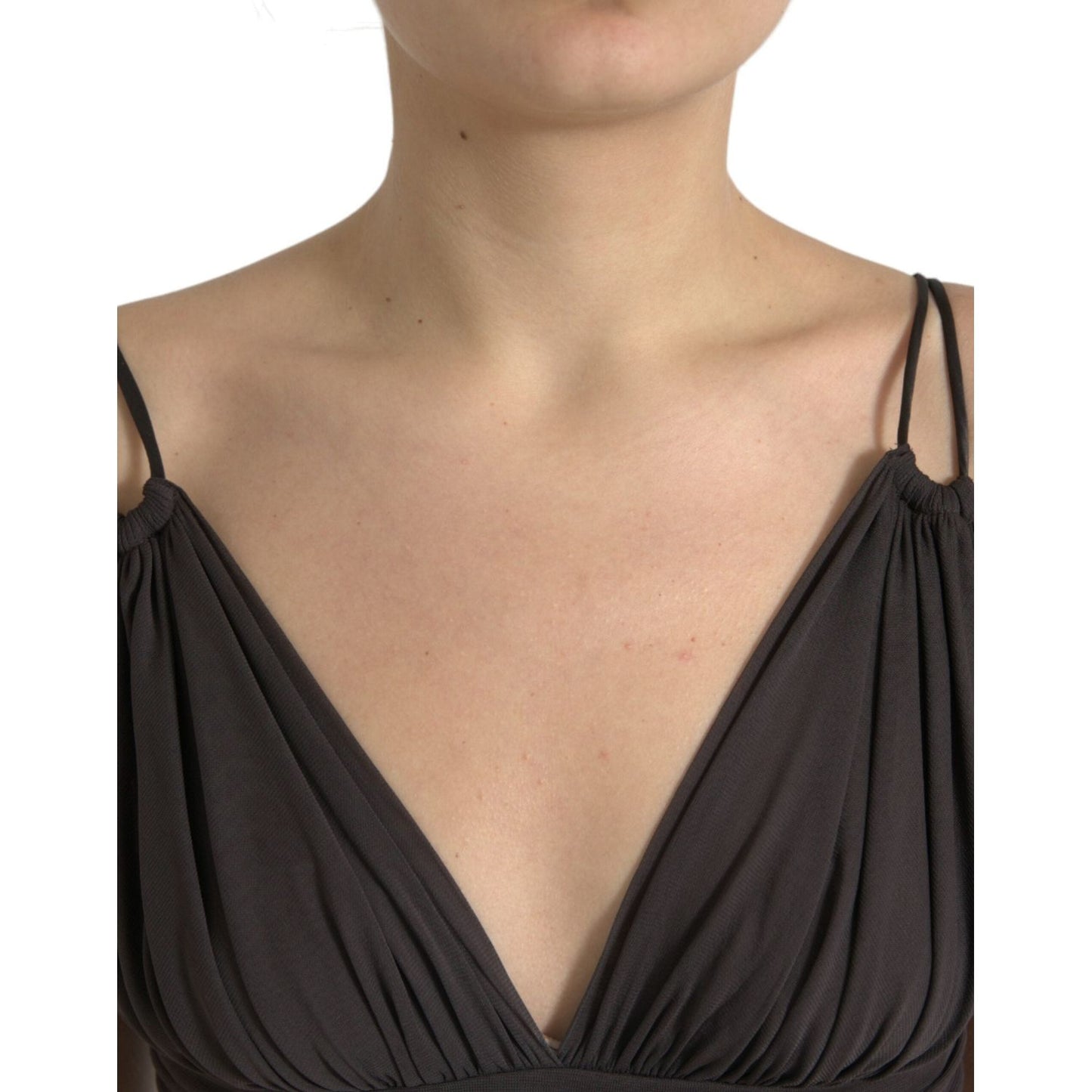 Dolce & Gabbana Elegant Sleeveless Cropped Tank Top Dolce & Gabbana Rosy Brown