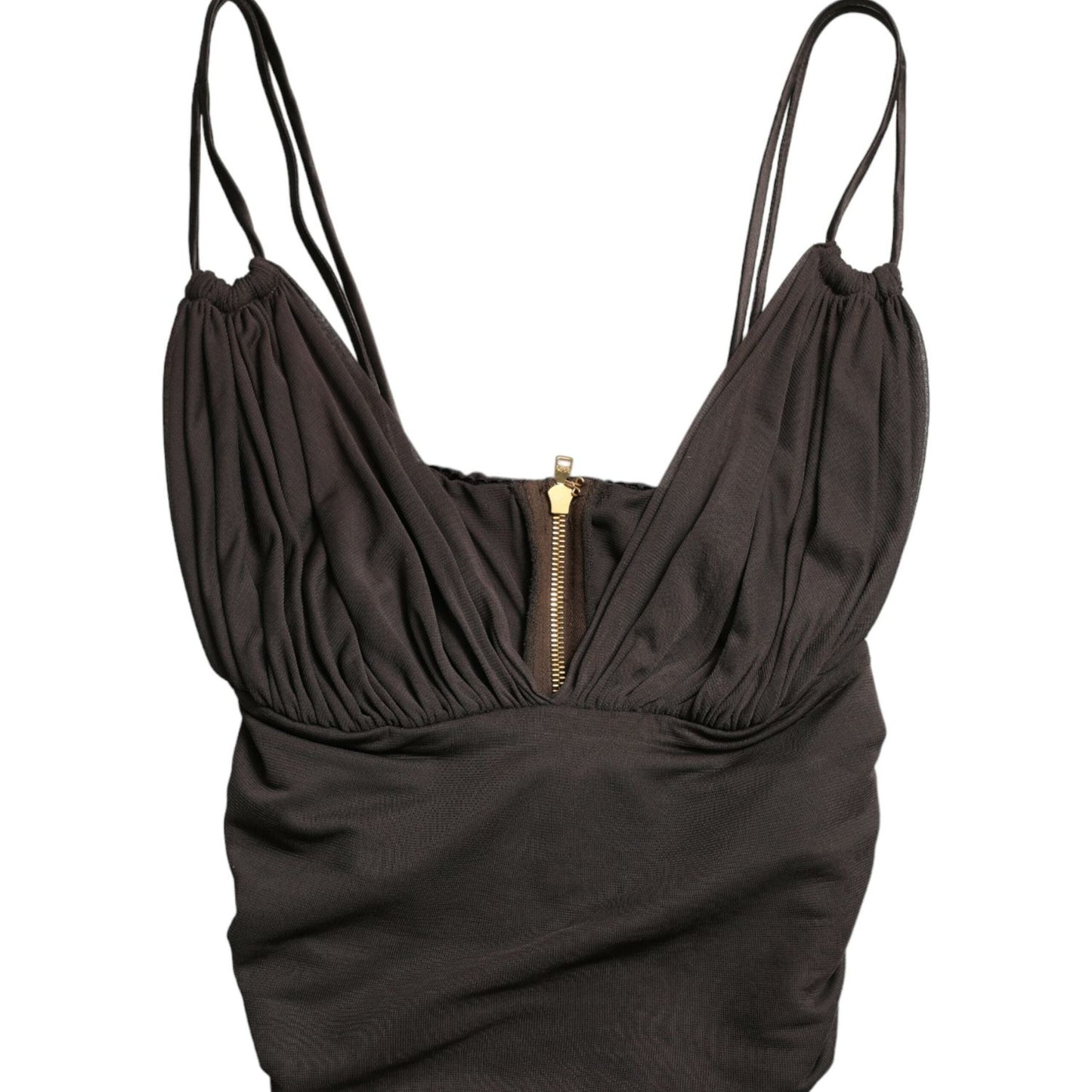 Dolce & Gabbana Elegant Sleeveless Cropped Tank Top Dolce & Gabbana Dark Slate Gray