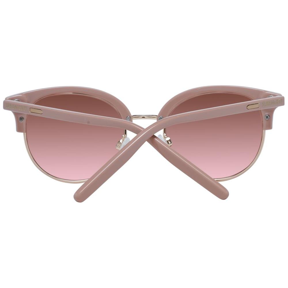 Serengeti Pink Women Sunglasses with rose acetate frame, brown polarized gradient lenses, butterfly style, 100% UVA & UVB protection.