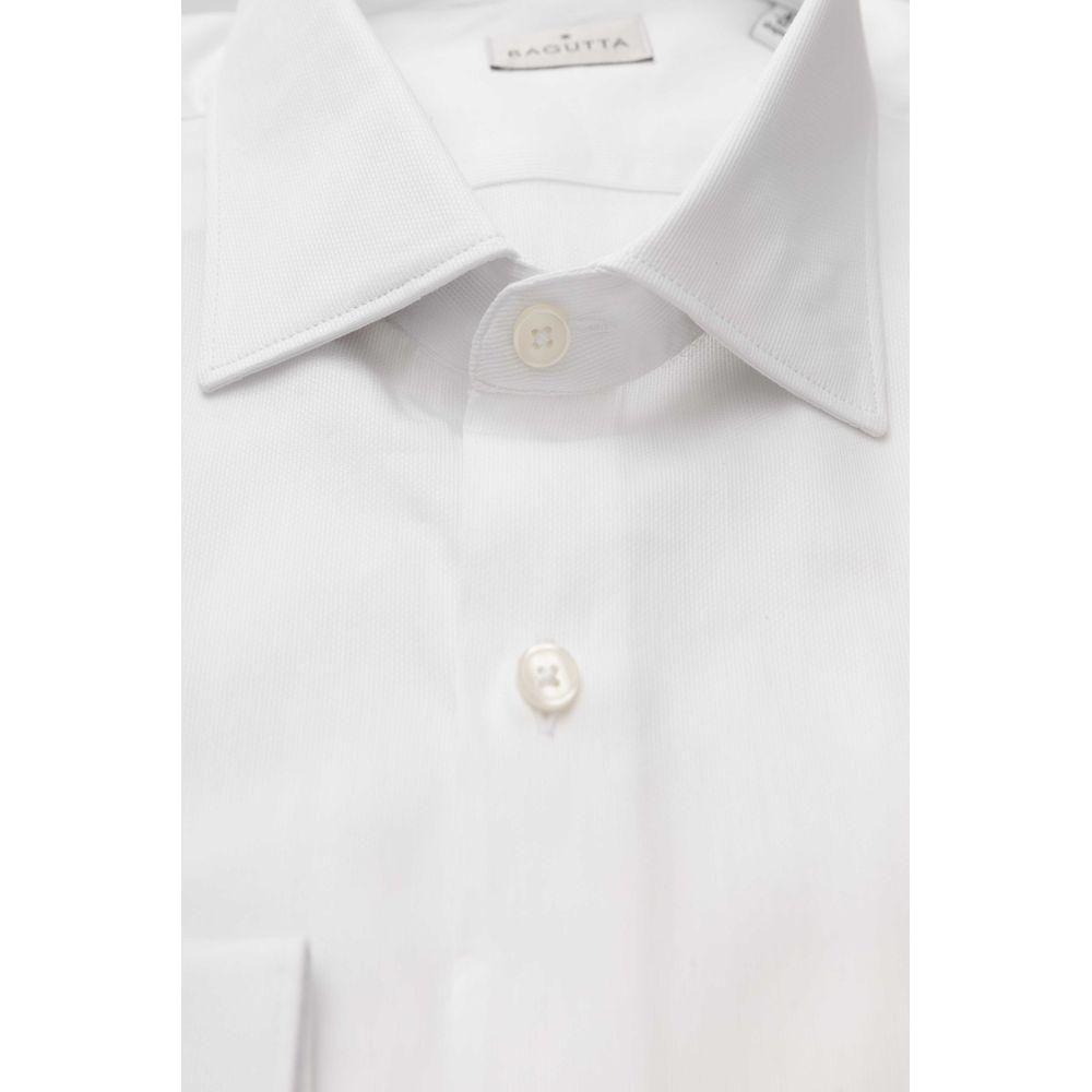 Bagutta White Cotton Men's Shirt Bagutta Lavender