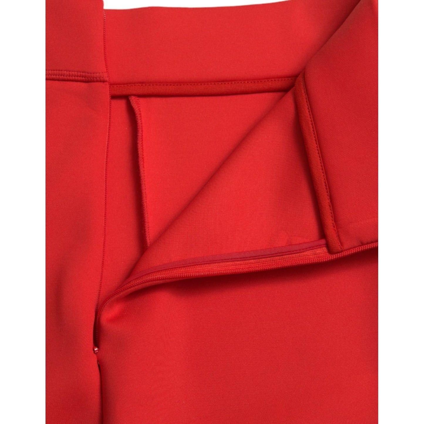 Dolce & Gabbana Elegant High Waist Red Leggings Dolce & Gabbana Firebrick
