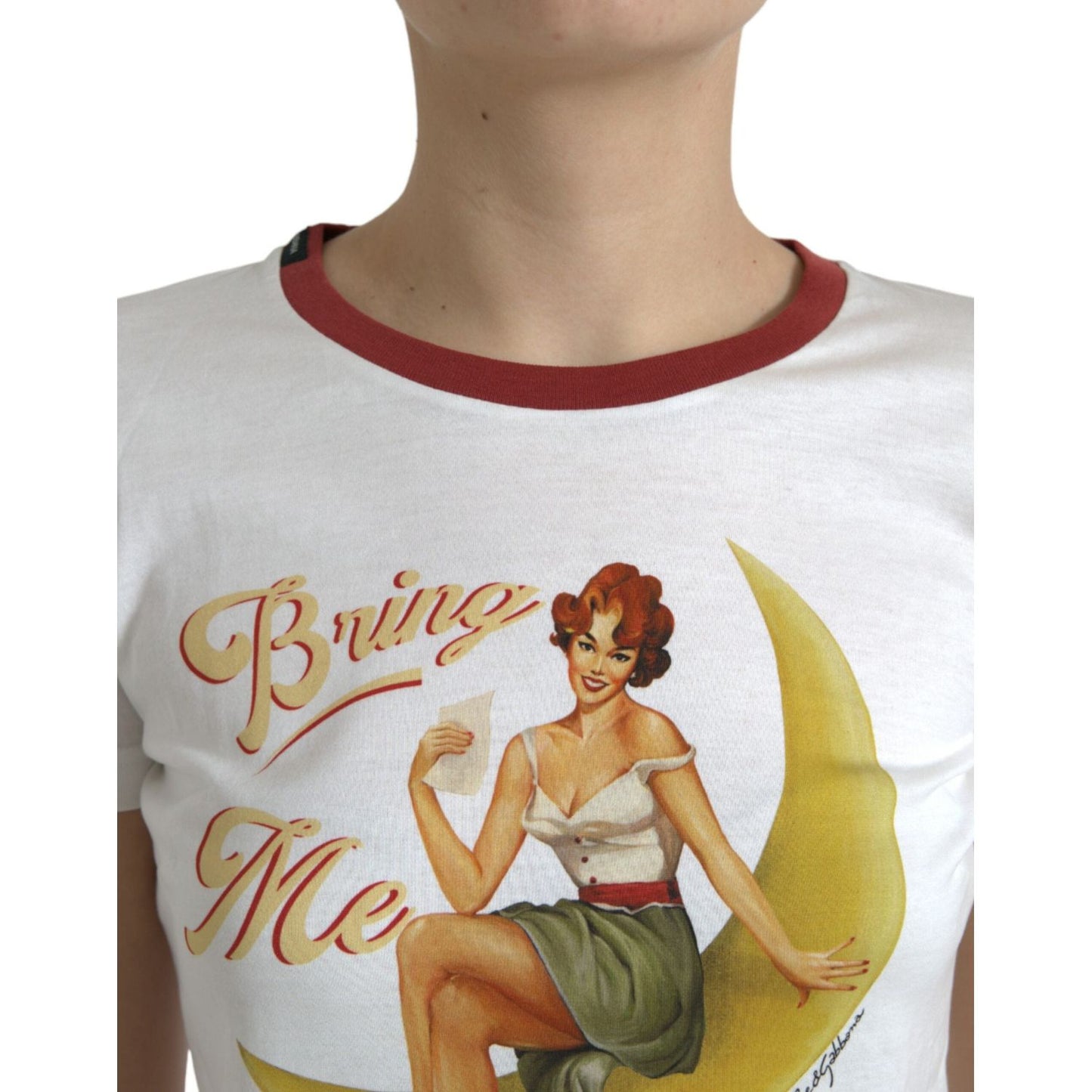 Dolce & Gabbana Elegant White Cotton Crew Neck Tee Dolce & Gabbana Light Gray