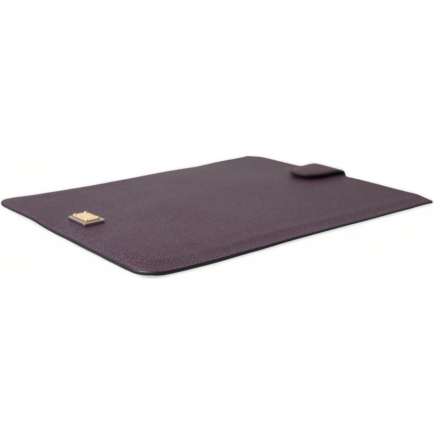 Dolce & Gabbana Elegant Leather Tablet Pouch in Rich Brown Dolce & Gabbana Dim Gray