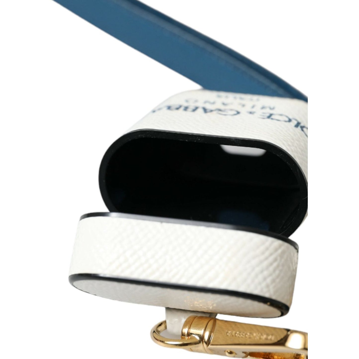 Dolce & Gabbana Chic Leather Airpods Case in Blue & White Dolce & Gabbana Black