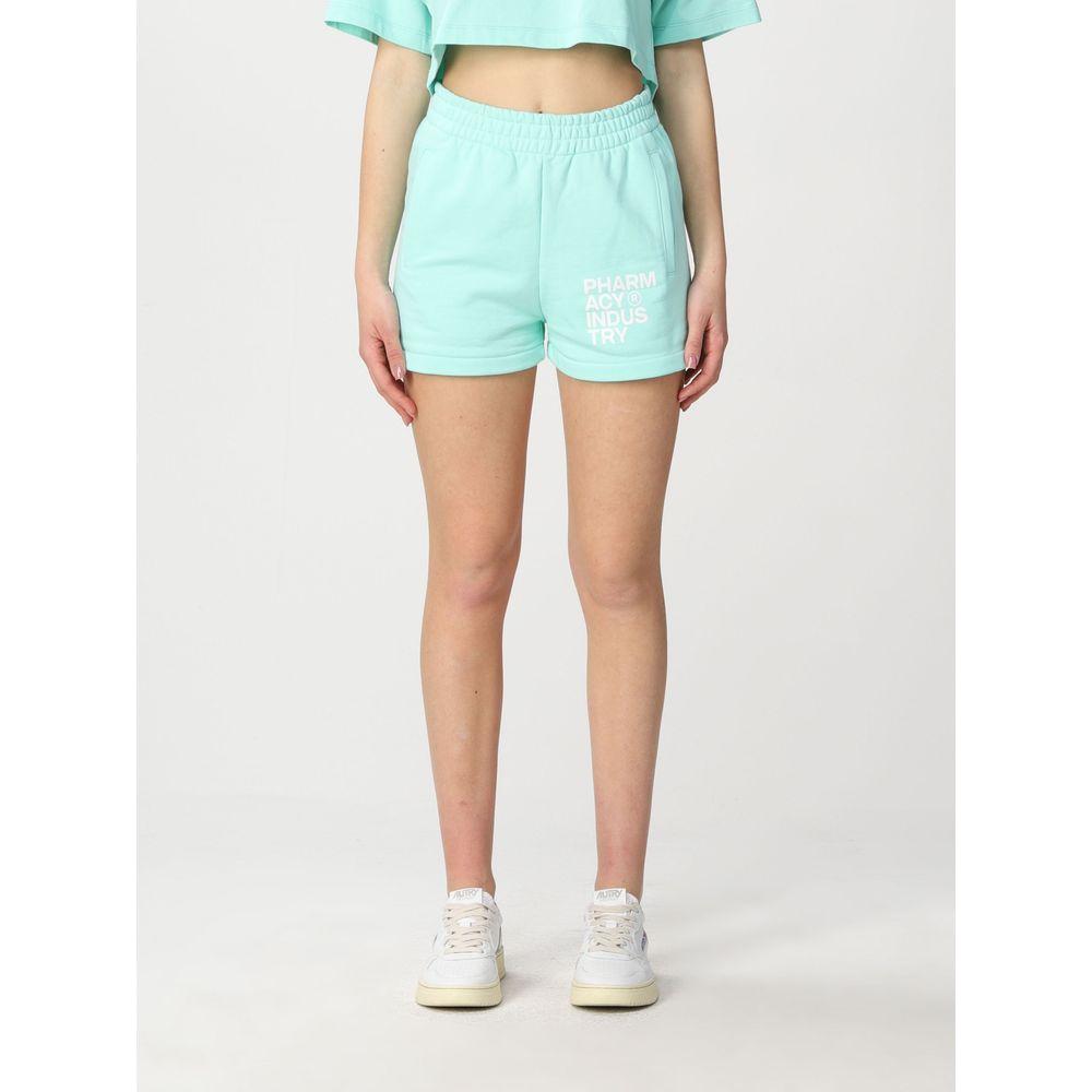 Pharmacy Industry Green Cotton Women Short Pharmacy Industry Light Gray