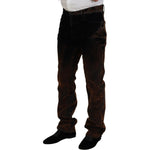 Dsquared² Brown Washed Cotton Straight Fit Casual Denim Jeans PAN74442-48