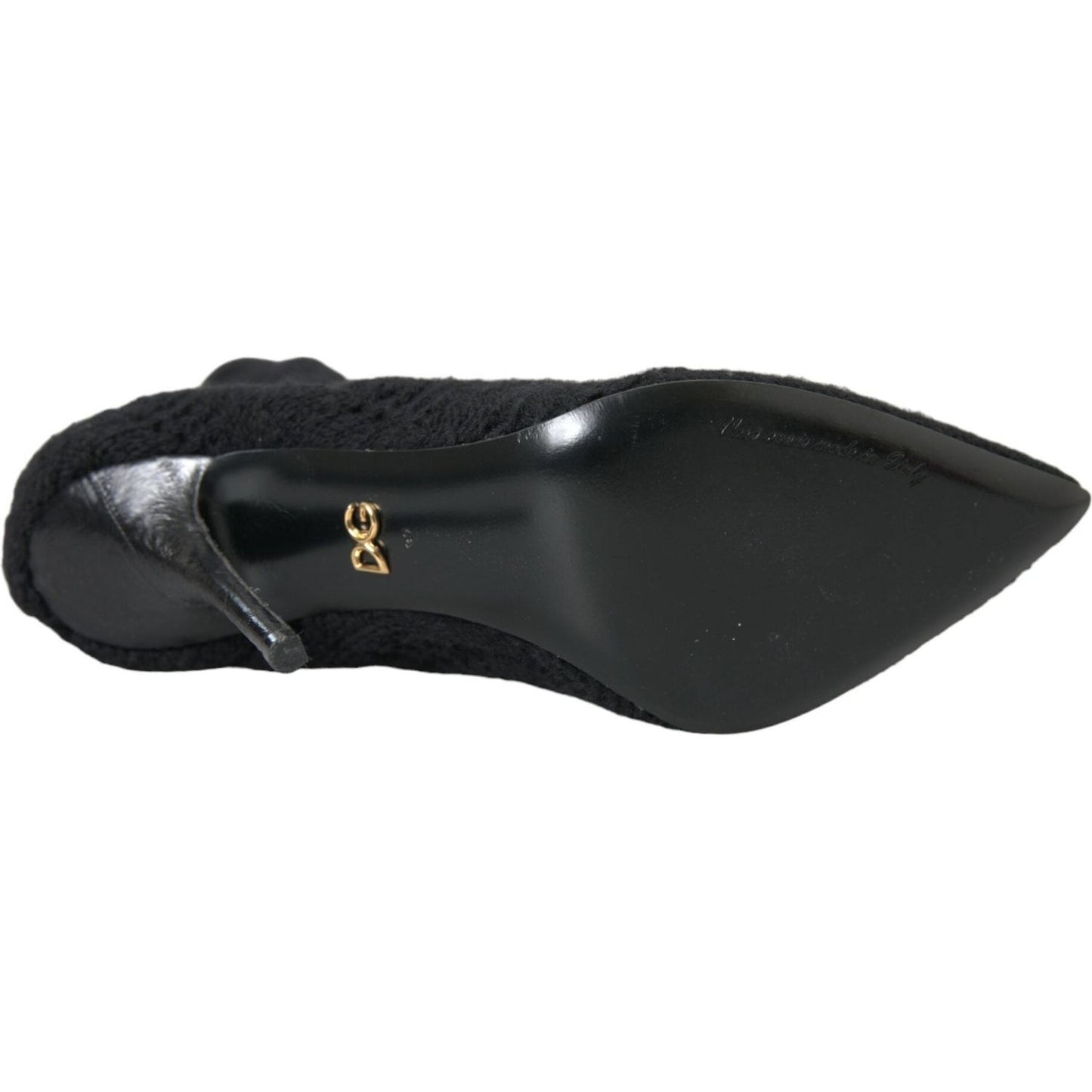 Dolce & Gabbana Black Stiletto Heels Mid Calf Boots Shoes Dolce & Gabbana Dark Slate Gray