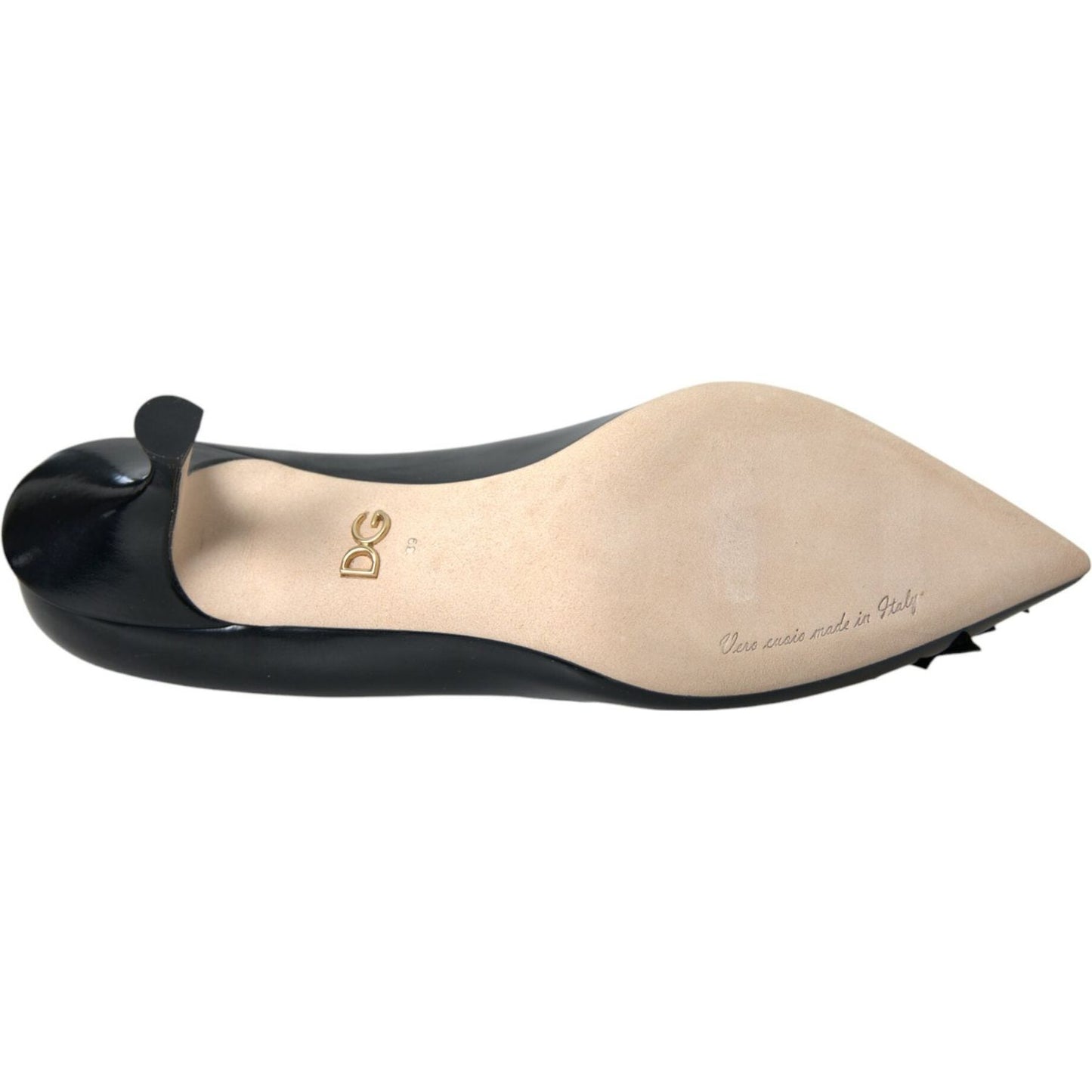 Dolce & Gabbana Black Leather BOOM Patch Heels Pumps Shoes Dolce & Gabbana Gray