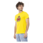 Cavalli Class Yellow Cotton Men T-Shirt CA-24335-M