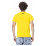 Cavalli Class Yellow Cotton Men T-Shirt CA-24335-M