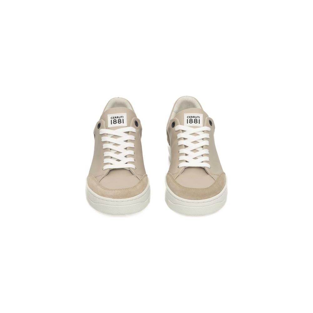 Cerruti 1881 Beige Leather Women Sneaker Cerruti 1881 Gray