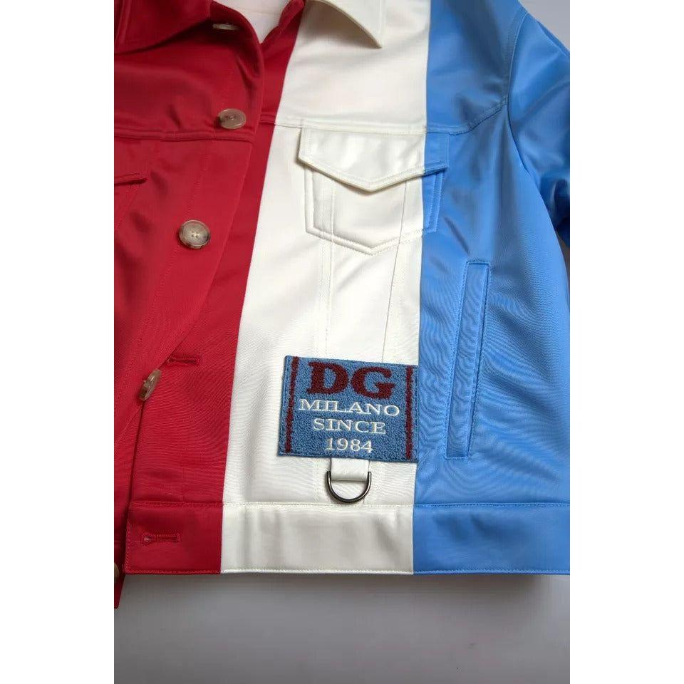 Dolce & Gabbana Multicolor Polyester Collar Short Jacket Dolce & Gabbana Sienna