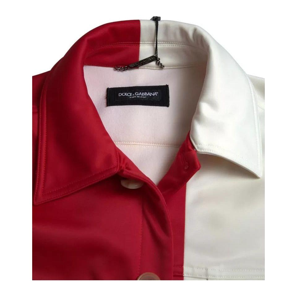 Dolce & Gabbana Multicolor Polyester Collar Short Jacket Dolce & Gabbana Brown