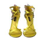 Dolce & Gabbana Yellow Butterfly Applique Sandals Shoes LA10351-37
