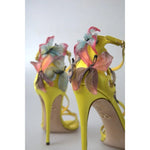 Dolce & Gabbana Yellow Butterfly Applique Sandals Shoes LA10351-37