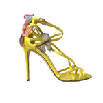 Dolce & Gabbana Yellow Butterfly Applique Sandals Shoes LA10351-37