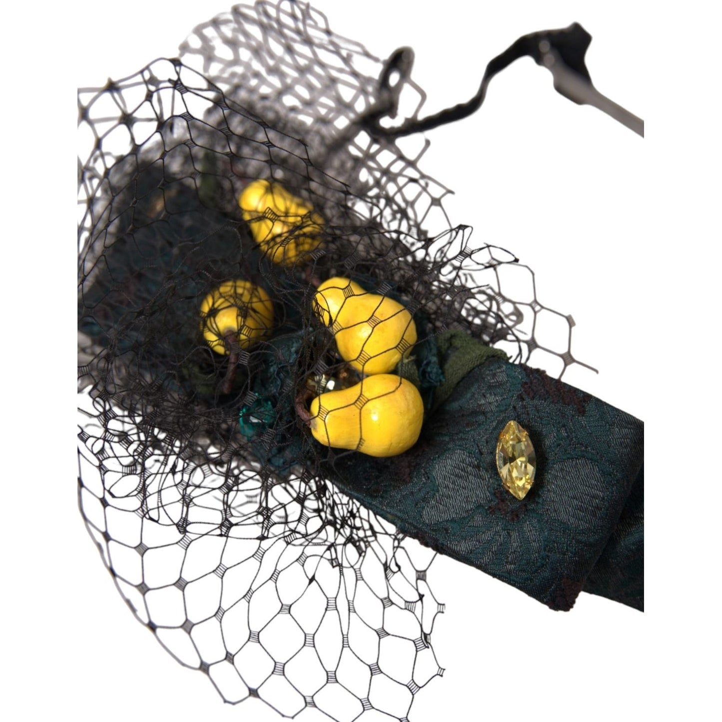 Dolce & Gabbana Black Lemons Sicily Purple Crystal Net Headband Diadem Dolce & Gabbana Dark Slate Gray